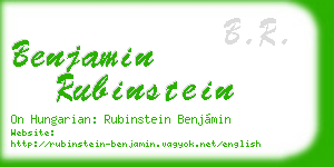 benjamin rubinstein business card