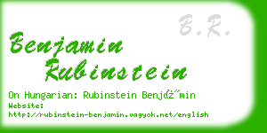 benjamin rubinstein business card